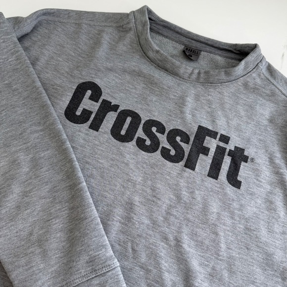 NOBULL Tops - Nobull CrossFit Crewneck Sweatshirt Grey Fleece Pullover Women's Size Small
